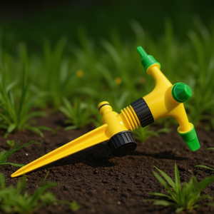 สปริงเกอร์แบบหมุนได้ 3 แขน พร้อมหัวพีวีซีสำหรับรดน้ำสวน - Product Image 2