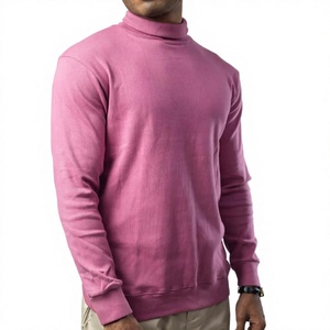Camiseta de Hombre Personalizable al por Mayor, de Buena Calidad, Ligera, de Manga Larga, Cuello Alto Simulado, Tejida, Ajustada, Deportiva, para Gimnasio, Otoño - Product Image 5