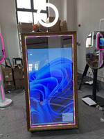 Machine de photomaton à écran tactile de 65 pouces, photomaton portable avec miroir selfie, photomaton avec cadre LED tactile