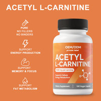 NOW Foods Suppléments Designs pour la santé Capsules d'acétyle L-Carnitine Stimulant le soutien du cerveau-Gluten sans OGM 1500mg