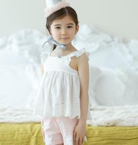 Ropa Coreana para Niñas, Importación Exprés, Blusa Elegante con Cuello de Encaje - Product Image 3