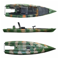 Kayak à pédales Vicking Deluxe avec siège confortable Stabilité de sécurité Kayak à moteur Skiff Garantie 3 ans Bateau en fibre de 10 pieds 3 ans
