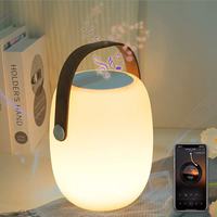 Speaker Lamp Portabel Tahan Air 5.3 untuk Hotel, Camping Outdoor - Sistem Suara LED RGB Nirkabel dengan Remote Kontrol USB