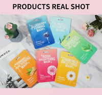 Masque facial en tissu non tissé Herbicos Private Label pour le soin du visage au collagène et aux fruits naturels, idéal pour l'hiver