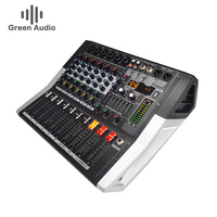 Table de mixage audio professionnelle GAX-ED6, égaliseur puissant à 7 bandes, table de mixage audio avec commutateur USB pour karaoké, scène, KTV