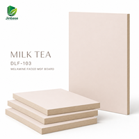 Panneau MDF en placage de bois de thé au lait, écologique, résistant à l'humidité, design moderne, surface mate raffinée, E0 Formaldehyde, 18 mm