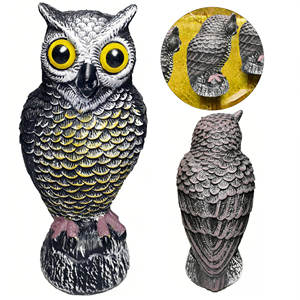 Tiny Hawk Guard Spark Eyes Owl, Hibou de Garde de Jardin Réaliste 25,5 cm, Répulsif d'Oiseaux, Protection de Jardin, Répulsif de Nuisibles Extérieur - Product Image 1