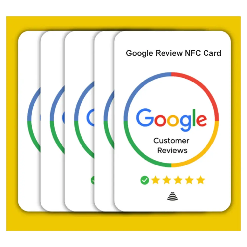 Scheda acrilica programmabile per recensione di Google 13.56mhz NFC Google Review Sign Stand Menu carta Kaart