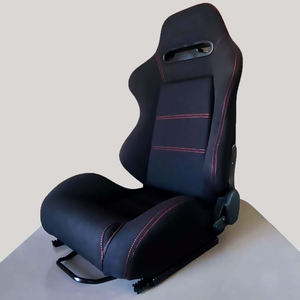 LO03 調整可能なスポーツカーレーシングシート PVC素材 ブラック レッド ブルー カラー 改造レーシングシート - Product Image 5