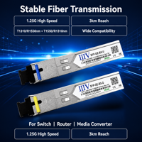 Nuevo Módulo Transceptor Óptico SFP BIDI 1.25G 1310nm/1550nm con Conector SC, Equipo de Fibra Óptica SM para Ethernet/Datos