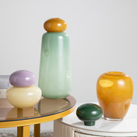 Verrerie d'apparence de champignon Vase de table en verre moderne personnalisé de luxe Design Style roman Décoration de la maison Ensemble de verrerie