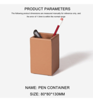 21011-1 boîte de fournitures en cuir personnalisé de luxe, porte-stylo cadeau haut de gamme, ensemble d'organisateur de bureau, accessoires de bureau