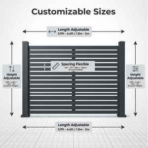 Panneaux de clôture de confidentialité enduits de poudre d'aluminium écologique Panneaux de clôture d'extérieur décoratifs imperméables personnalisables - Product Image 4