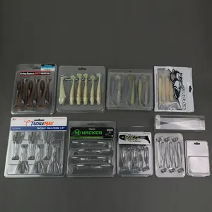 Fishing Swimbait Lure Clamshell Plastic Packaging Box Clamshell Packaging For Fishing Lures Hooks Plastic Boxes For Fish