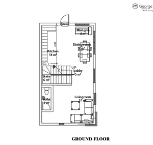 Услуги 3D-дизайна интерьера квартир и апартаментов George Flat & Apartment с графическим дизайном в современном стиле, гарантия 5 лет - Product Image 2