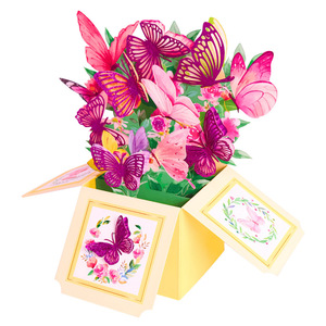 Nouvelle conception de carte de vœux en papier 3D avec motif floral, impression UV et estampage or, à faire soi-même pour la fête des mères - Product Image 5