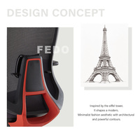 Chaise de bureau ergonomique en maille respirante avec appui-tête et soutien lombaire réglables pour un travail confortable