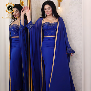 Zaynab Luxus Abaya Hersteller Neue Designs Dubai Bestickte Ramadan Mode Abaya Dubai Jalabiya Abendkleid - Product Image 1