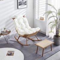 Fauteuil à bascule d'extérieur le plus vendu en rotin tressé, écologique, moderne et simple, pour chambre, parc, cuisine, balcon, salon de détente