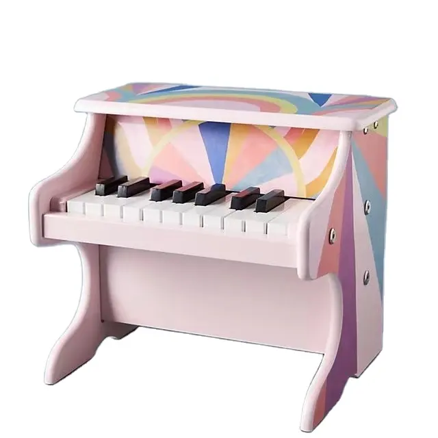 child wooden piano 18 keys rainbow color learning toys musical instrument toy