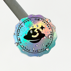 Miễn phí Mẫu đầy màu sắc sáng bóng kim loại Sticker <span class=keywords><strong>Holographic</strong></span> Sticker die-cut Vinyl Sticker - Product Image 1