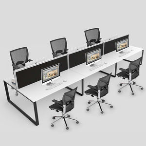 Meubles bon marché en gros OEM ODM Postes de travail modernes blancs personnalisés Bureaux pour le personnel bon marché Bureaux de qualité supérieure - Product Image 5