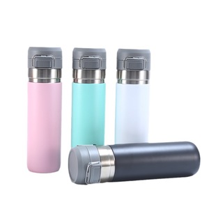 Tùy chỉnh BPA chai nước bằng thép không gỉ với nắp lật hàng đầu sơn tĩnh điện thuận tiện mang theo xử lý cho các tour du lịch ngoài trời cắm trại - Product Image 3