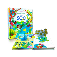 Servicio de impresión para niños, levanta los libros con solapa, libro emergente 3D para niños, libro de tablero de tapa dura en inglés personalizado