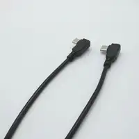 Tùy Chỉnh Chất Lượng Cao 1 Mét Đen Đúp 90 Độ Góc USB C Nam Cáp Mở Rộng