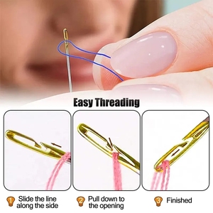 12PCS Side Holes Blind <strong>Needles</strong> Sewing Stainless Steel Elderly <strong>Needle</strong> for Sewing Household DIY <strong>Beading</strong> Threading <strong>Needles</strong> - Product Image 3