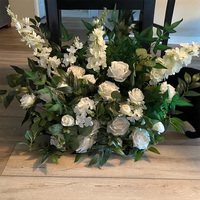 Guirlandes de fleurs artificielles pour mariage, cérémonie, allée, fausses fleurs, décoration de toile de fond pour fiançailles, rangée de fleurs blanches au sol