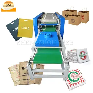 Flexo non tissé riz kraft papier nylon plastique sac à provisions machine d'impression carton ondulé boîte à pizza imprimante machine