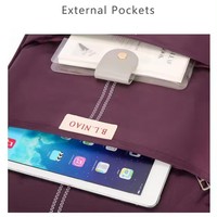 Ensemble Unisexe de 2 Valises Cabine Extensibles et Légères à Roues avec Sac de Voyage pour Professionnels