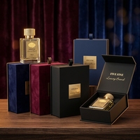 Boîte à parfum rigide avec logo personnalisé en relief, fermeture magnétique, laminage mat, carton artisanal, emballage cadeau de luxe