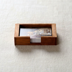 Premium Wood Card Holder Business Name Card Display <b>Stand</b> Handmade Wooden Visiting Card Organizer <b>for</b> Office Desk - Product Image 1