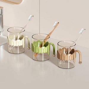 Ensemble de gobelets multifonctionnels pour rince-bouche jetables en plastique pour bocaux dentaires Comptoir avec fonction anti-poussière - Product Image 4
