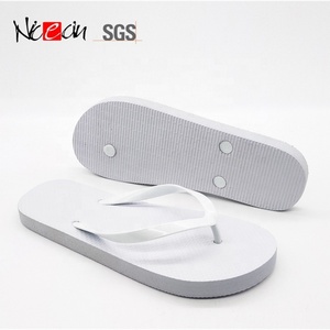 Chanclas Blancas Lisas de Fábrica para Invitados de Boda, Sandalias de Playa con Logotipo Personalizado por Sublimación, Venta al Por Mayor - Product Image 1