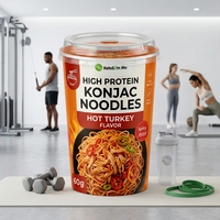 Custom High Protein Konjac Noodles Low Fat Ready to Eat OEM ODM Factory Turkey Flavor Shirataki Noodles