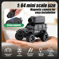 Coches RC de Metal con Cámara FPV de 480P, Escala 1:64, 2.4G, Camión de Control Remoto de Bolsillo, Juguetes de Vehículos de Alta Velocidad para Niños