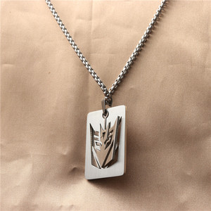 Collier pendentif en acier inoxydable pour homme, design géométrique en forme de bouclier, motif irrégulier, bijoux tendance, chaîne incluse 3,0*60 cm - Product Image 2