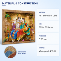 3D Lentiküler Plastik Özel Duvar Sanatı 40x40cm Tanrı Posteri Oturma Odası Dekorasyonu