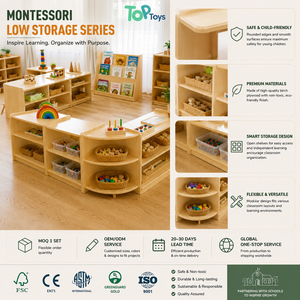 Meuble de rangement en bois Montessori pour jouets, unité d'organisation pour enfants, bibliothèque de classe pour crèches et garderies - Product Image 2