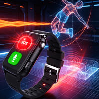 Montre connectée S9Senior, réponse automatique aux appels entrants, alarme SOS, détection de chute, positionnement GPS, suivi historique, fréquence cardiaque, tension artérielle