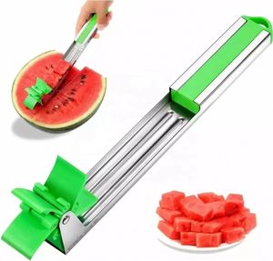 Utensilios de Cocina, Cortador Manual de Frutas, Cortador de Sandía en Cubos de Acero Inoxidable, Cortador de Frutas de Verano, Ecológico - Product Image 1