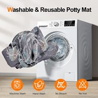 Luxuriöse, große, maschinenwaschbare Hundepipiunterlagen, wiederverwendbare Welpentrainingsunterlage, wasserdichte, rutschfeste Haustier-Bodenmatte für Käfig und Laufstall