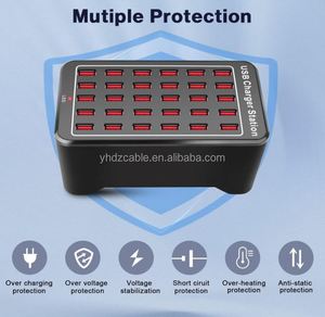 30 Port USB Multi Port Charging Dock EU UK <b>US</b> AC <b>Power</b> <b>Adapter</b> Mobile Desktop Charging Station - Product Image 4