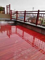 Rampe en FRP pultrudé imitation bois, rampe en fibre de verre anti-corrosion UV pour projets de jardin, d'escalier et d'aménagement paysager
