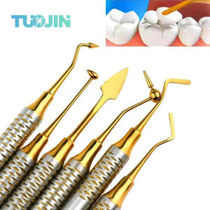 ชุดไม้พายสำหรับทำฟันทำจากไทเทเนียม6ชิ้นขนาด18.5ซม. เครื่องมือปากเปล่าสำหรับซ่อมแซมวัสดุโลหะ - Product Image 3