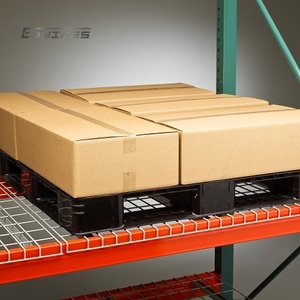 Plateau en fil d'acier galvanisé à chaud entièrement soudé, facilement installable, pour rayonnages d'entrepôt - Product Image 4