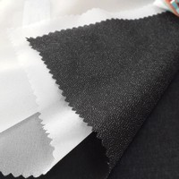Entoilage thermocollant en polyester 100% tissé sergé à double point, personnalisé en gros